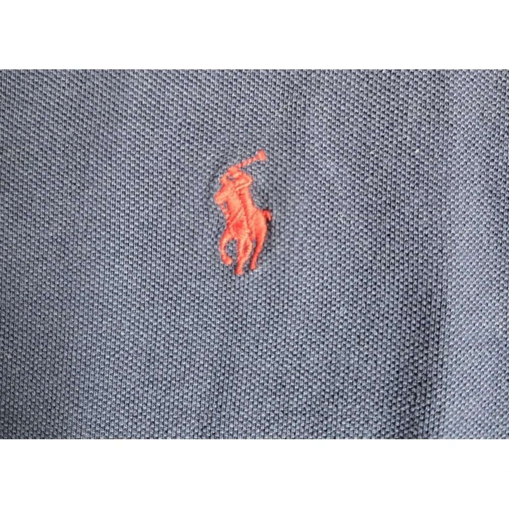 Polo Ralph Laurren Men's 2XB Navy Cotton Knit Short Sleeve Polo with Red Pony‎